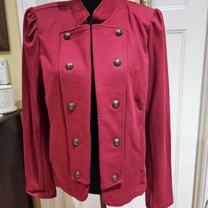 Tommy Hilfiger Women's Red Double-Breasted Blazer